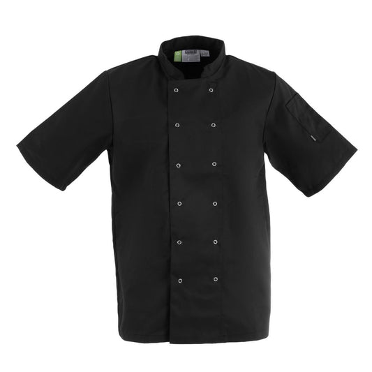 A439-4XL Whites Vegas Koksbuis Korte Mouw Zwart 4XL