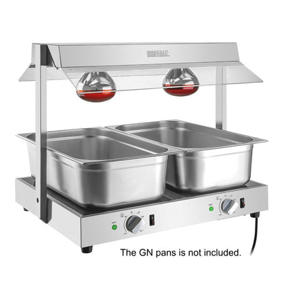 HT760 Buffalo Voedselverwarmer Met Portaal 2X GN 1/1