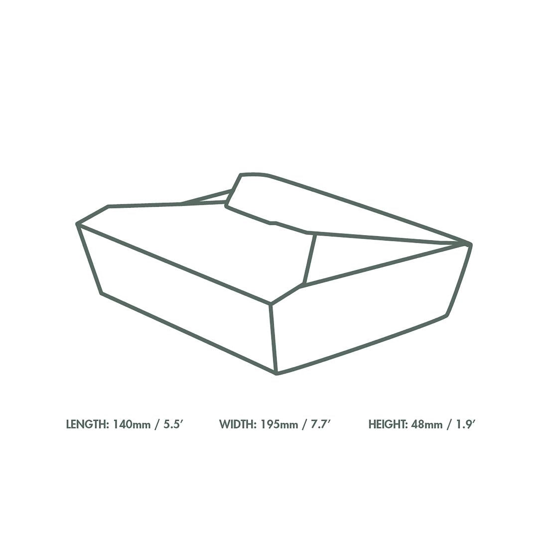 FP803 Vegware No.2 voedseldoos 1500ml (280 stuks)