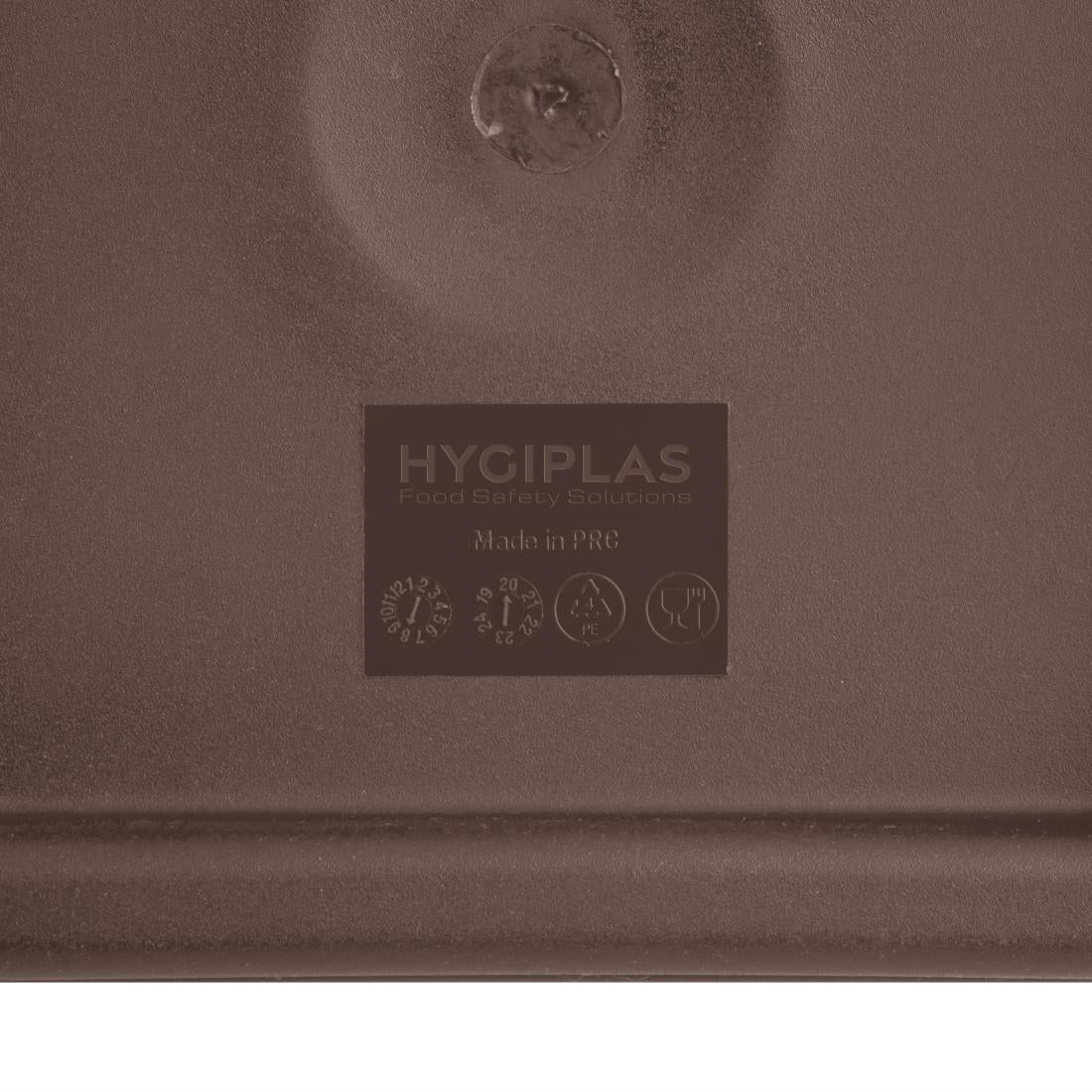 FX140 Hygiplas vierkante deksel voor vershouddozen, bruin, klein