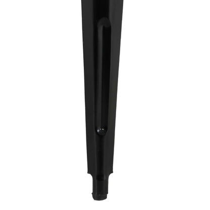 HZ808 Bolero Bistro Eettafel Mangohouten Blad Zwarte Poot 1450mm