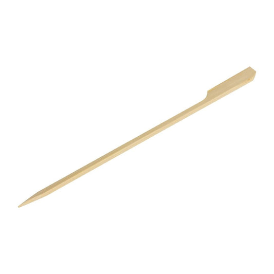 DK394 Fiesta Compostable biologisch afbreekbare bamboeprikkers peddelvorm 15cm (100 stuks)