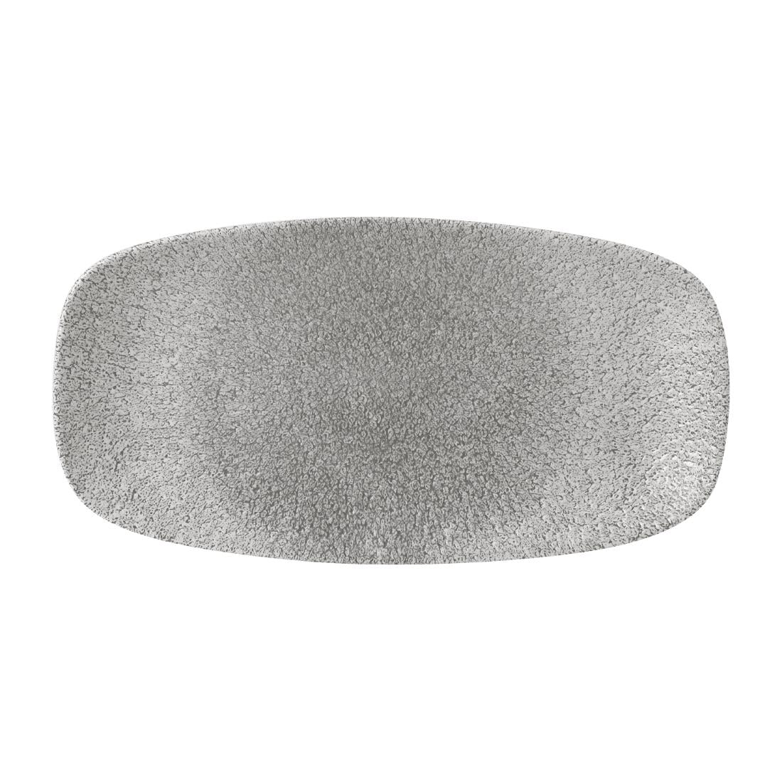 FD883 Churchill Raku Jasper Grey Chefs Ovaal Bord 29.8 x 15.2cm (12 stuks)