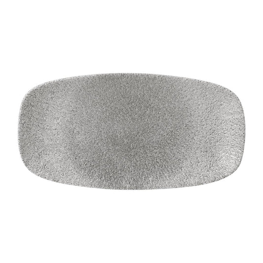 FD883 Churchill Raku Jasper Grey Chefs Ovaal Bord 29.8 x 15.2cm (12 stuks)