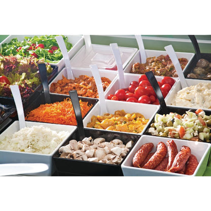 GF099 APS Float vierkante melamine kom zwart 25x25cm