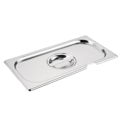 CB173 Vogue RVS deksel met lepeluitsparing GN 1/3