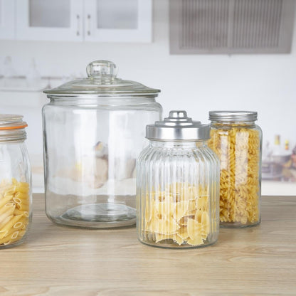SA725 Olympia Biscotti Glazen Potten Set 6,3Ltr en 3,8Ltr