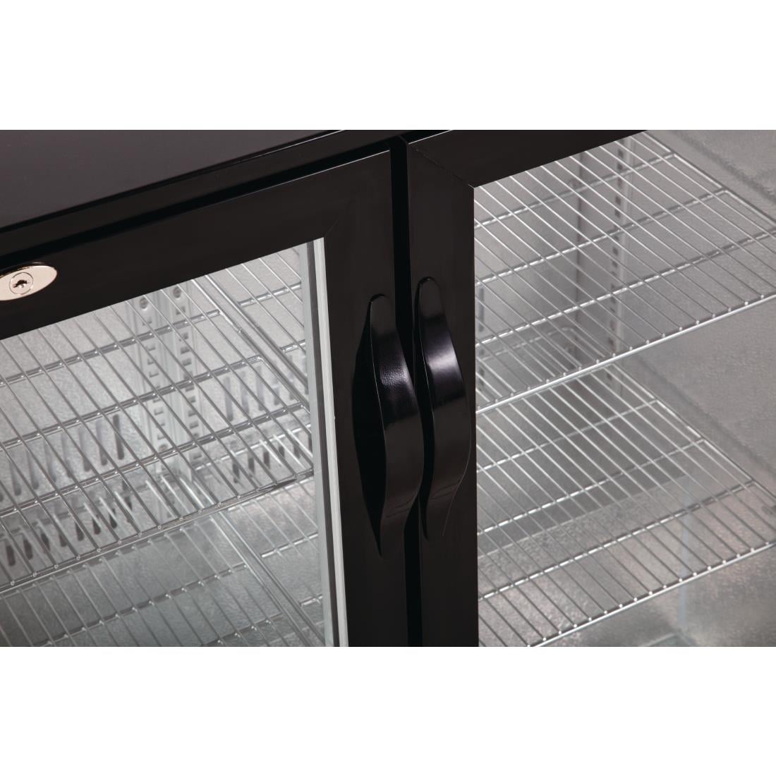 GL012 Polar G-serie 2-deurs barkoeling met klapdeuren zwart 198L