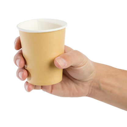 GF030 Fiesta Recyclable koffiebekers enkelwandig lichtbruin 23cl (1000 stuks)