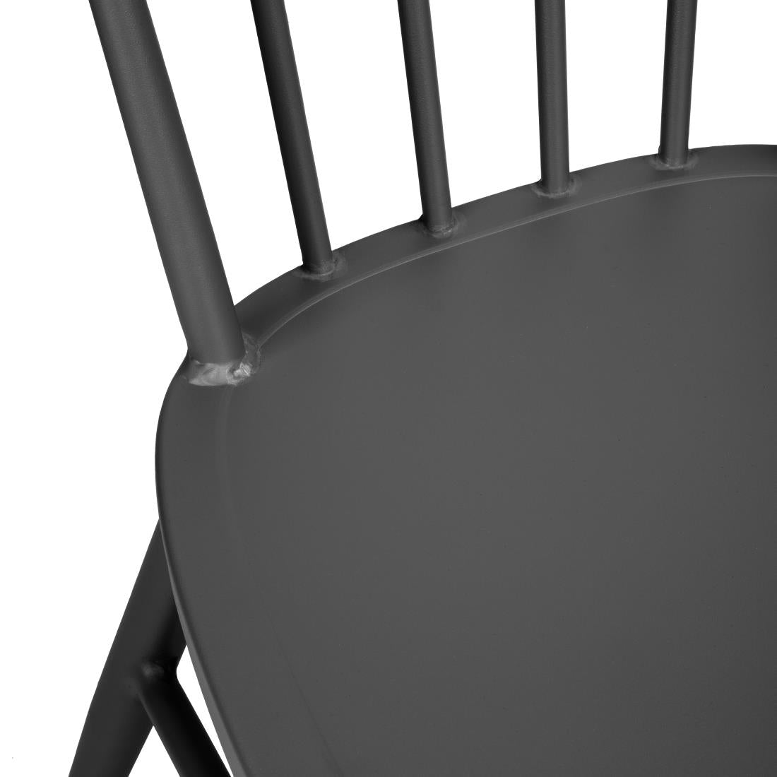 DX686 Bolero Windsor Aluminium Zwarte Stoelen (4 Stuks)