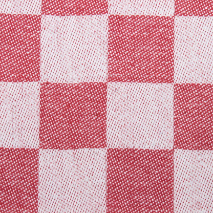 E579 Vogue theedoek rood geblokt