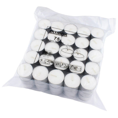 GF449 Olympia theelichten 8 uur (75 stuks)