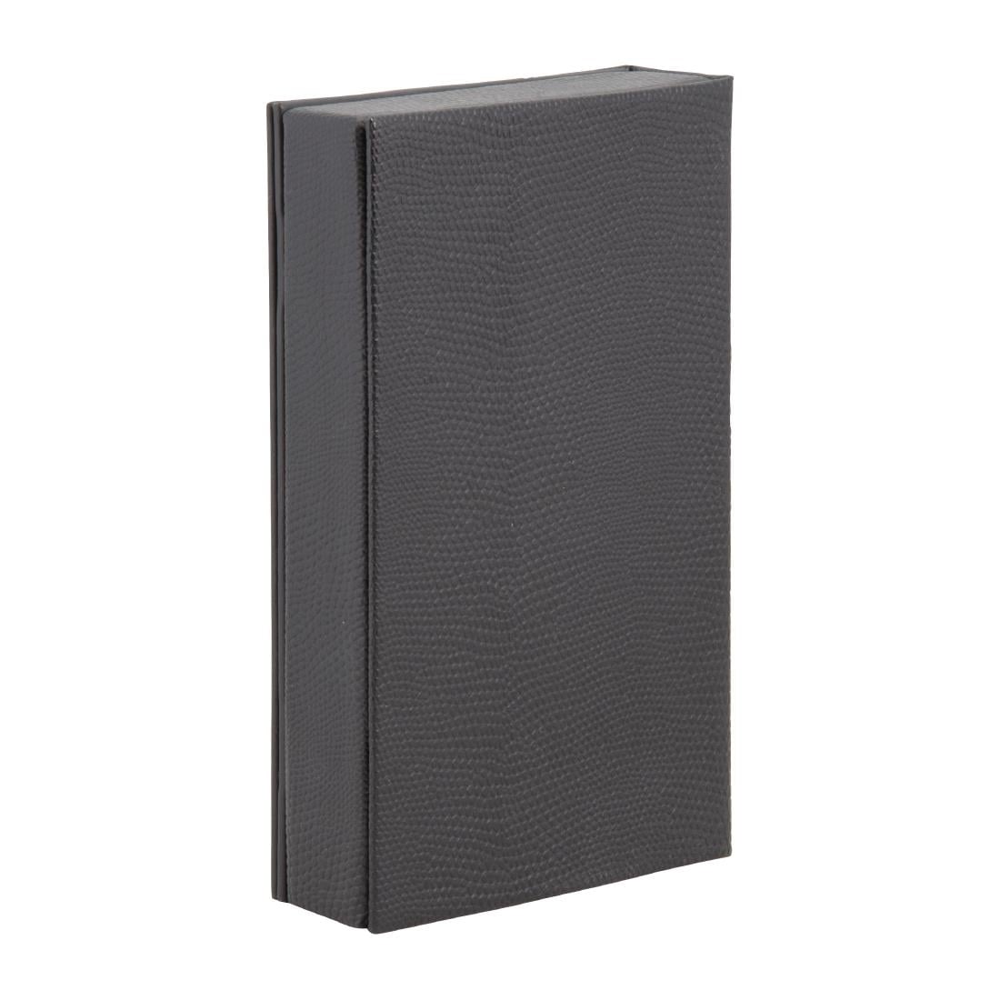 DP726 Securit trendy rekeningpresentator in leerstijl zwart