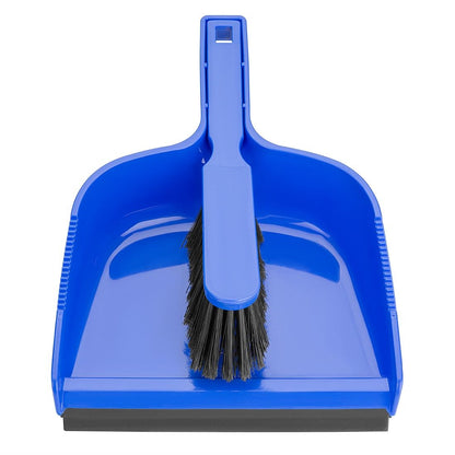 HZ843 Jantex Vuilnisblik & Borstel Set - Blauw