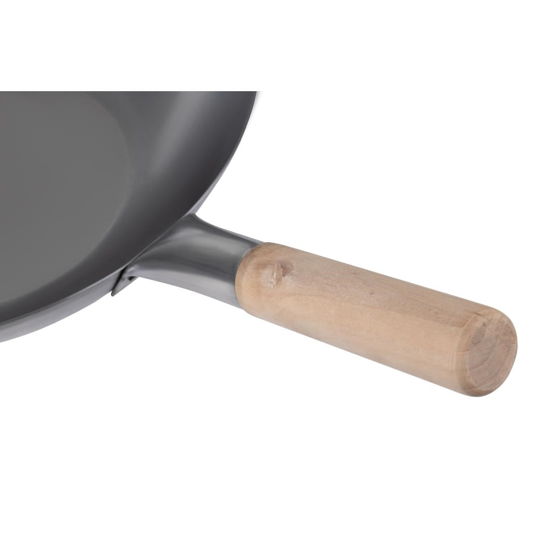 K297 Vogue zacht stalen wok met platte bodem 35,5cm