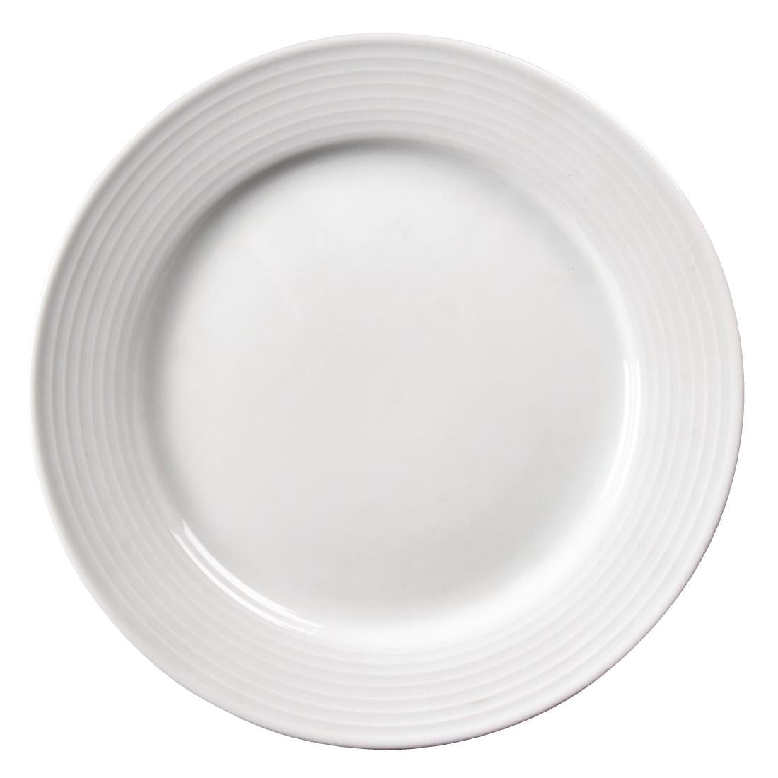 U091 Olympia Linear Borden Met Brede Rand 25cm (12 Stuks)