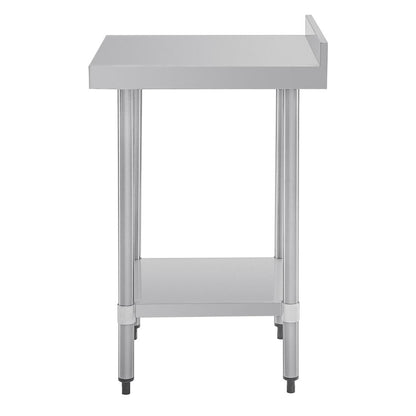 T379 Vogue RVS werktafel met achteropstand 90x60x60cm