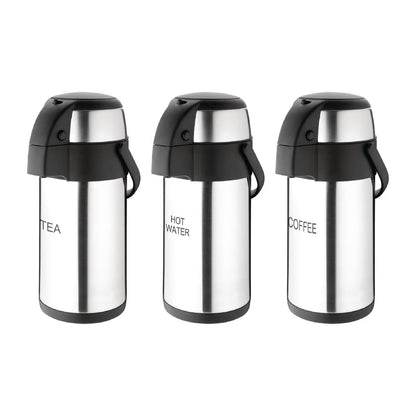 DP127 Olympia RVS pomp thermoskan Tea 3Ltr