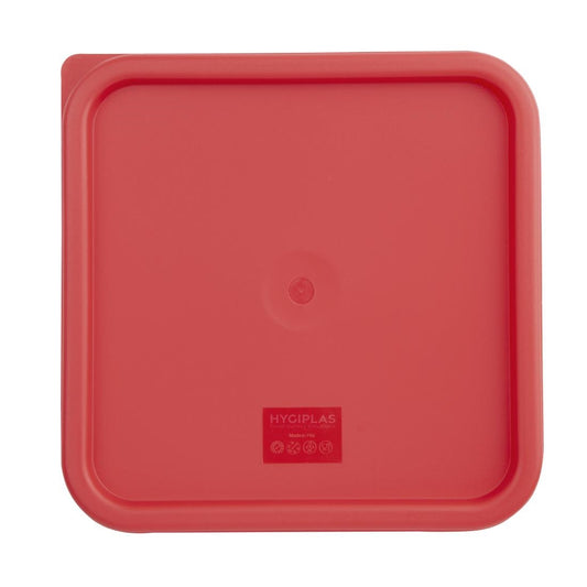 CF042 Hygiplas vierkant deksel rood groot