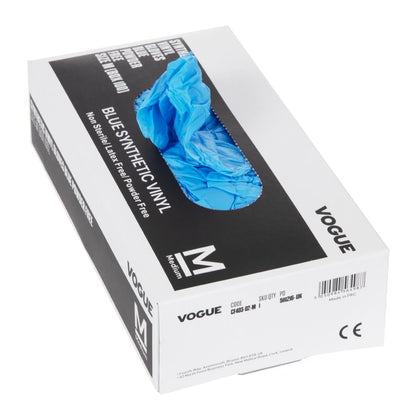 CF403-M Hygiplas vinyl handschoenen blauw poedervrij M (100 stuks)