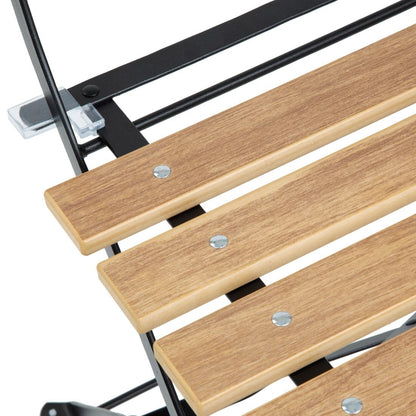 FU539 Bolero Perth Pavement Style Klapstoelen Met Houteffect (2 stuks)