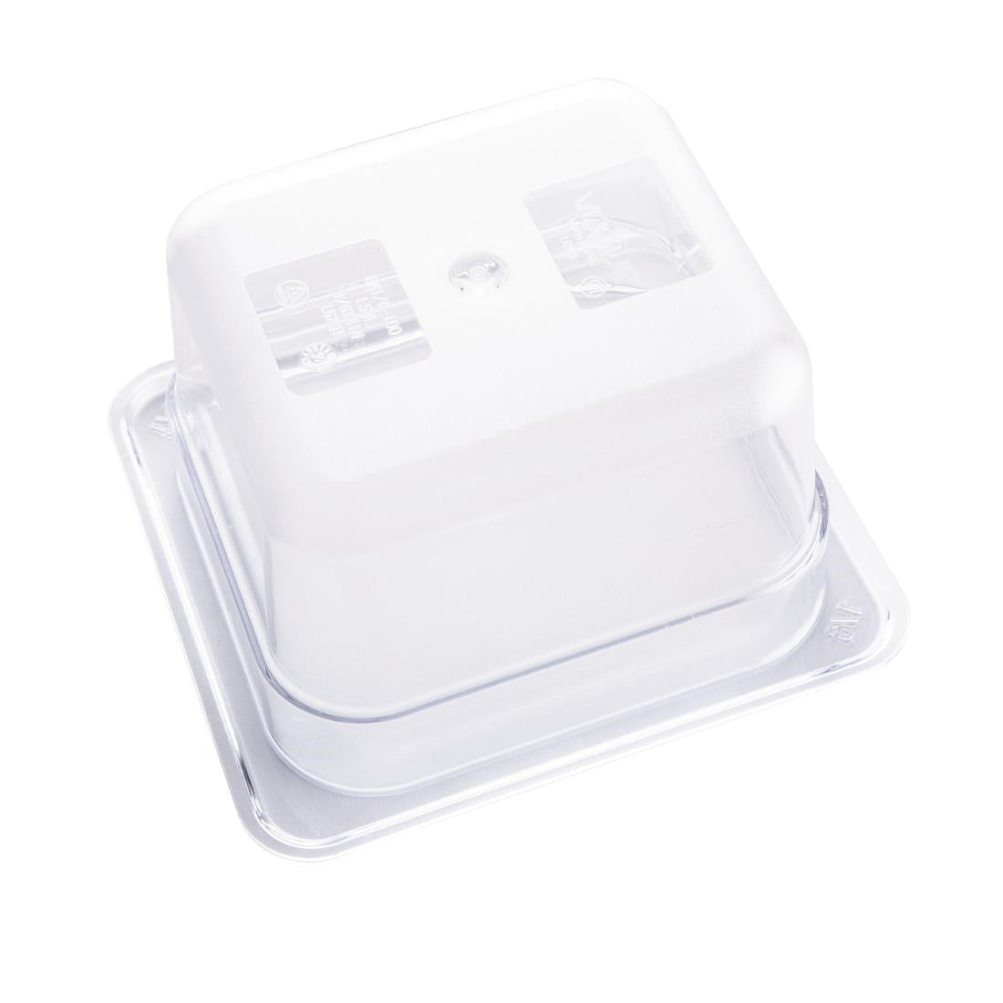 U240 Vogue polycarbonaat 1/6 gastronorm container 100mm transparant
