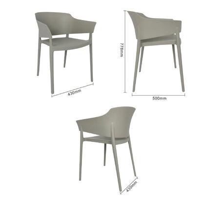 DX970 Bolero Lorenzo Caféstoelen Middengrijs (2 stuks)