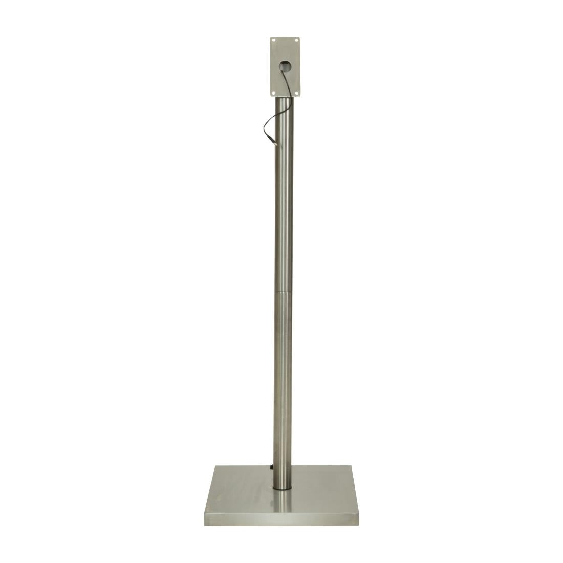 DP529 Securit 4xA4 teakhouten witte LED menukaarthouder met paal en voet