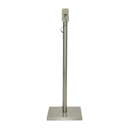 DP529 Securit 4xA4 teakhouten witte LED menukaarthouder met paal en voet