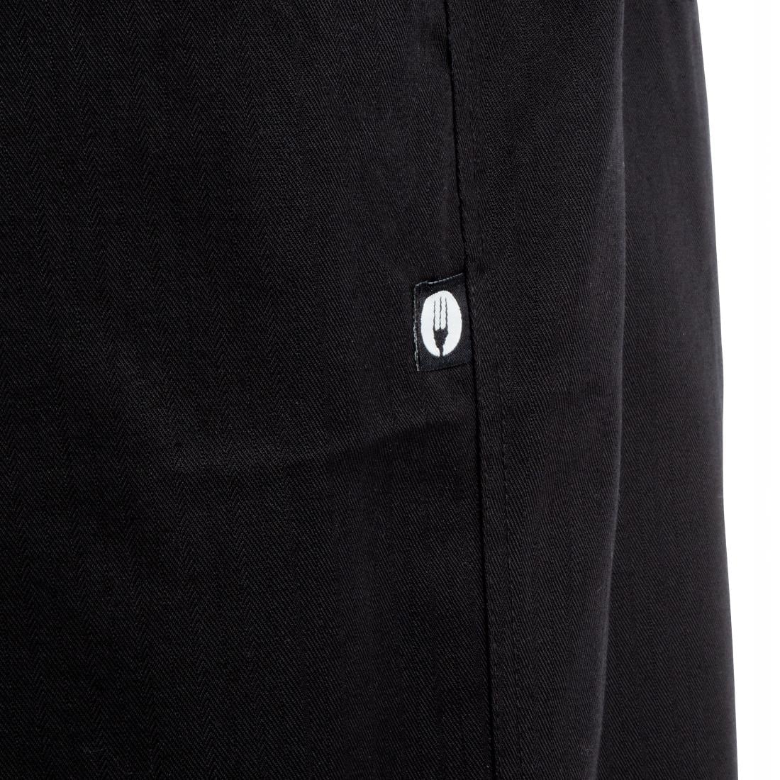 A674-XL Chef Works Executive unisex koksbroek visgraat zwart XL