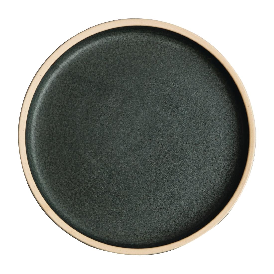 FA321 Olympia Canvas platte ronde borden donkergroen 18cm (6 stuks)