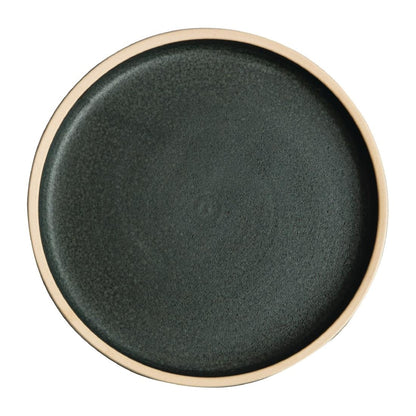 FA321 Olympia Canvas platte ronde borden donkergroen 18cm (6 stuks)