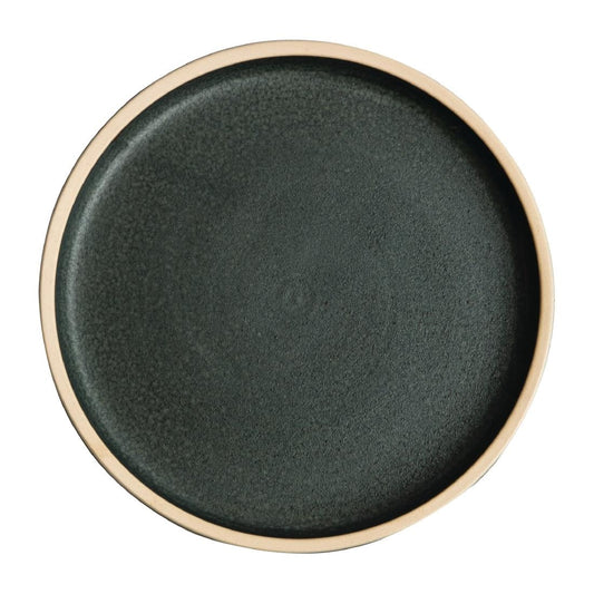 FA321 Olympia Canvas platte ronde borden donkergroen 18cm (6 stuks)