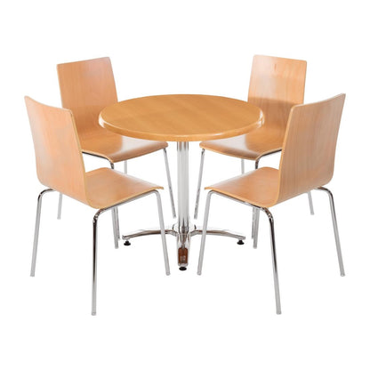 GR342 Bolero stoel met vierkante rug beuken (4 stuks)