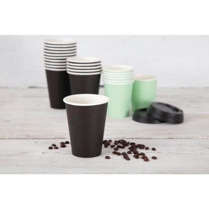 GF043 Fiesta Recyclable koffiebekers enkelwandig zwart 34cl (50 stuks)