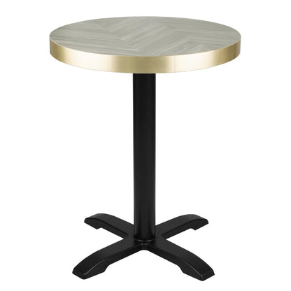 FU511 Bolero Voorgeboord Rond Tafelblad Chevron Design 600mm