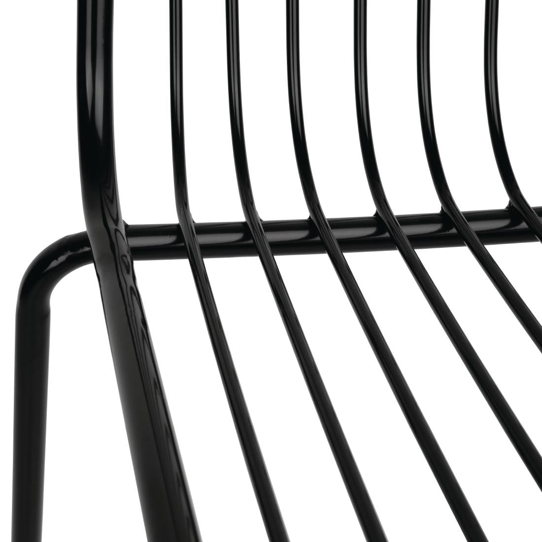 FB874 Bolero RVS eetkamerstoelen zwart (4 stuks)