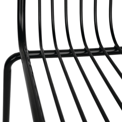 FB874 Bolero RVS eetkamerstoelen zwart (4 stuks)