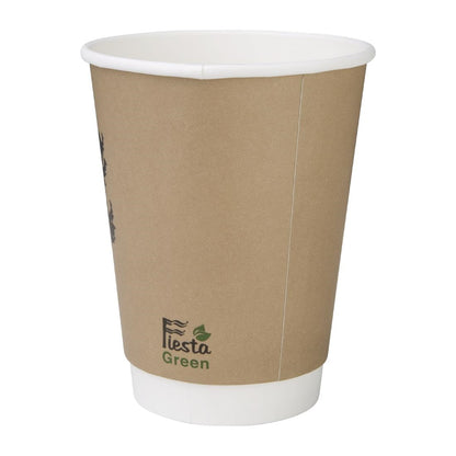 DY987 500 Fiesta Compostable composteerbare dubbelwandige koffiebekers 35,5cl (500 stuks)