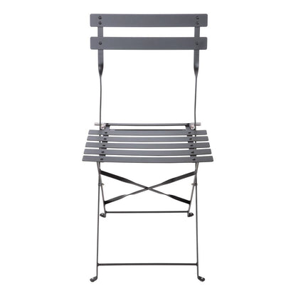 GH553 Bolero stalen opklapbare stoelen zwart (2 stuks)