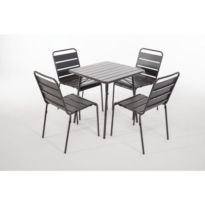 CS730 Bolero vierkante stalen tafel grijs 70cm