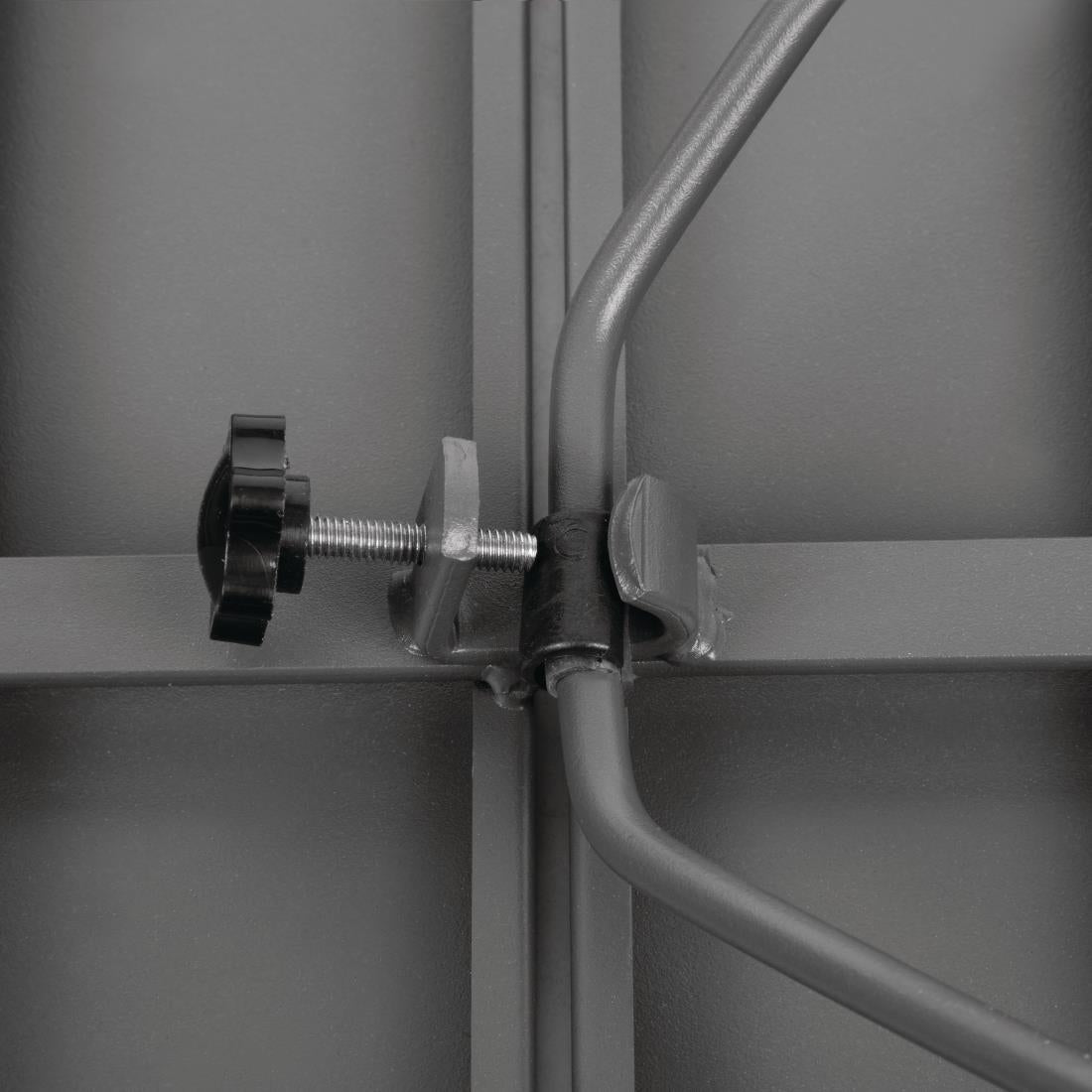 CS730 Bolero vierkante stalen tafel grijs 70cm