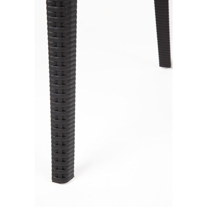 GR363 Bolero polyrotan stoel met armleuning zwart (4 stuks)