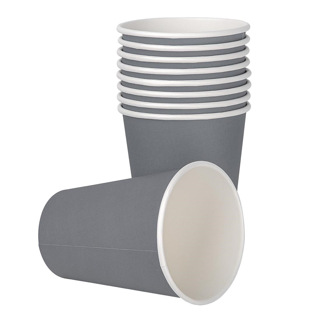 GP416 Fiesta Recyclable koffiebekers enkelwandig blauwgrijs 340ml (1000 stuks)