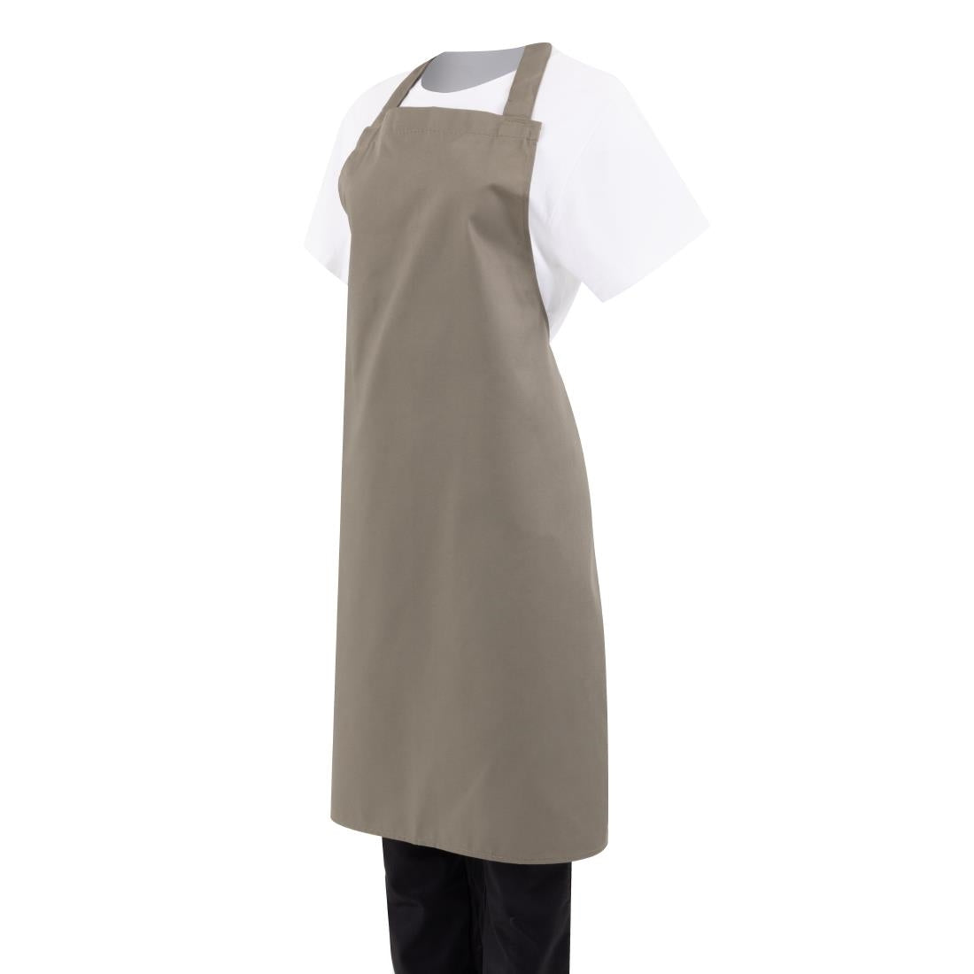 B427 Whites halterschort polyester-katoen olijfgroen