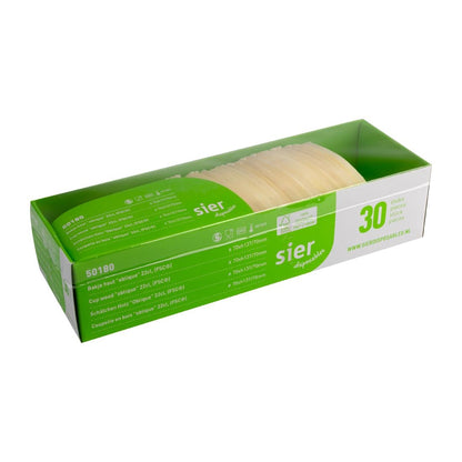 HZ706 Sier Disposables Beker hout "schuin" 22cl. (FSC®) ø70 x h137/70mm (30 stuks)