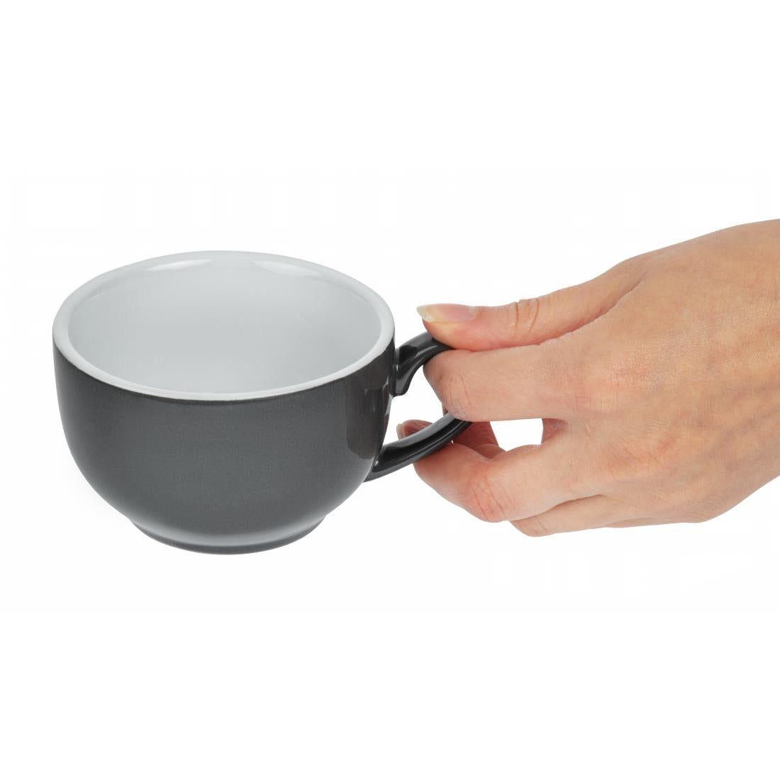 GK075 Olympia Café koffiekoppen grijs 23cl (12 stuks)