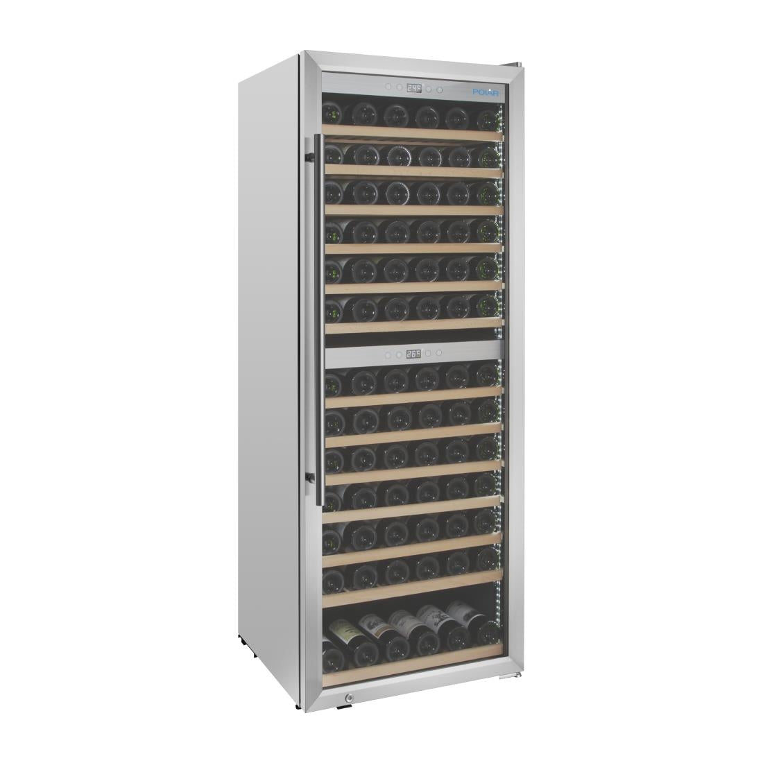 GM628 Polar G-Series Dual Zone Wijnkoelkast Roestvrij Staal 109 Flessen