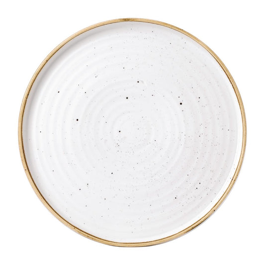 FJ916 Churchill Stonecast Barley White Bord Met Opstaande Rand 27.9cm (6 stuks)