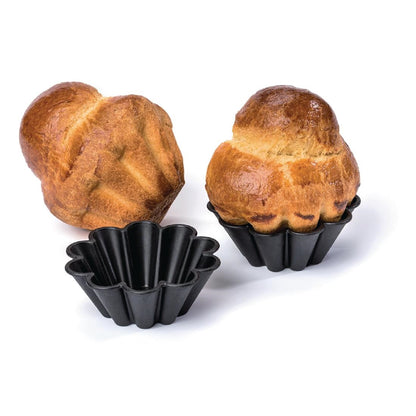 E238 Matfer Bourgeat anti-kleef mini briochevorm 7,5 cm (12 stuks)